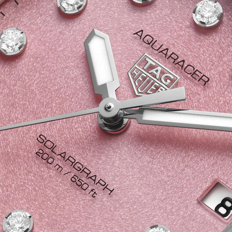 TAG Heuer Aquaracer Professional 200 Solargraph Pink Dial Watch, 34mm image number 3
