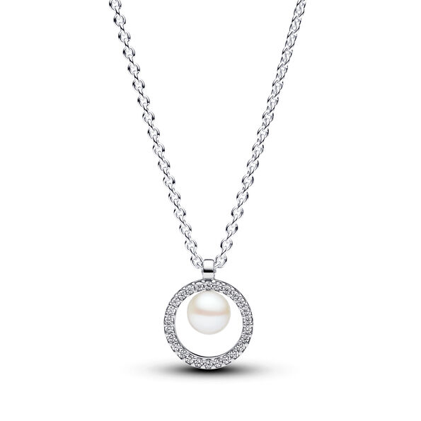 Pandora Treated Freshwater Cultured Pearl & Pav� Collier Necklace