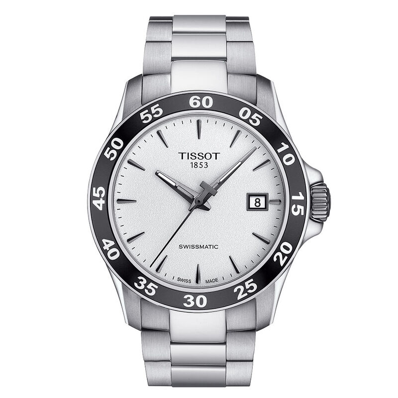 Tissot V8 Swissmatic Silver Dial Steel Automatic Watch, 42.5mm image number 0