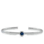 Sapphire & Diamond Cuff Bracelet 14K