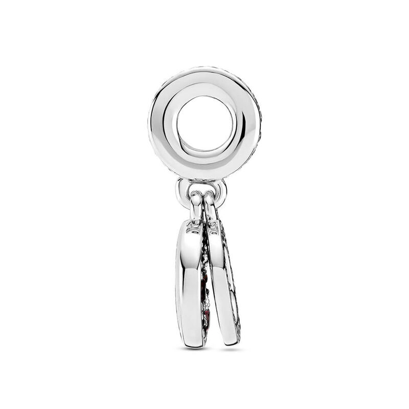 Pandora Sparkling Red Disc CZ Double Dangle Charm image number 3