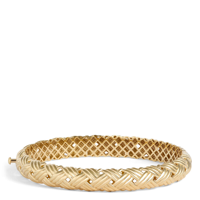 Toscano Basket Weave Bangle, 14K Yellow Gold image number 0