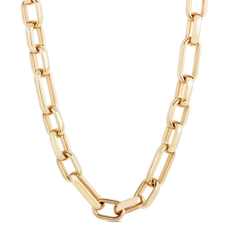 Toscano Oval Link Chain Necklace, 14K Yellow Gold image number 0