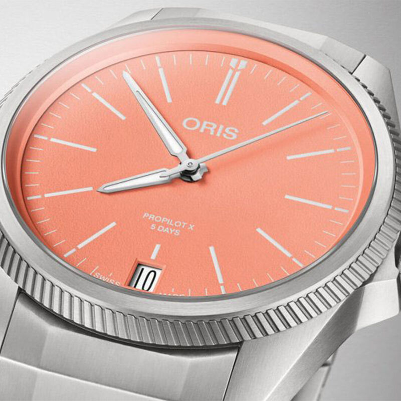 Oris ProPilot X Calibre 400 Watch Titanium Case Salmon Dial Titanium Bracelet, 39mm image number 2