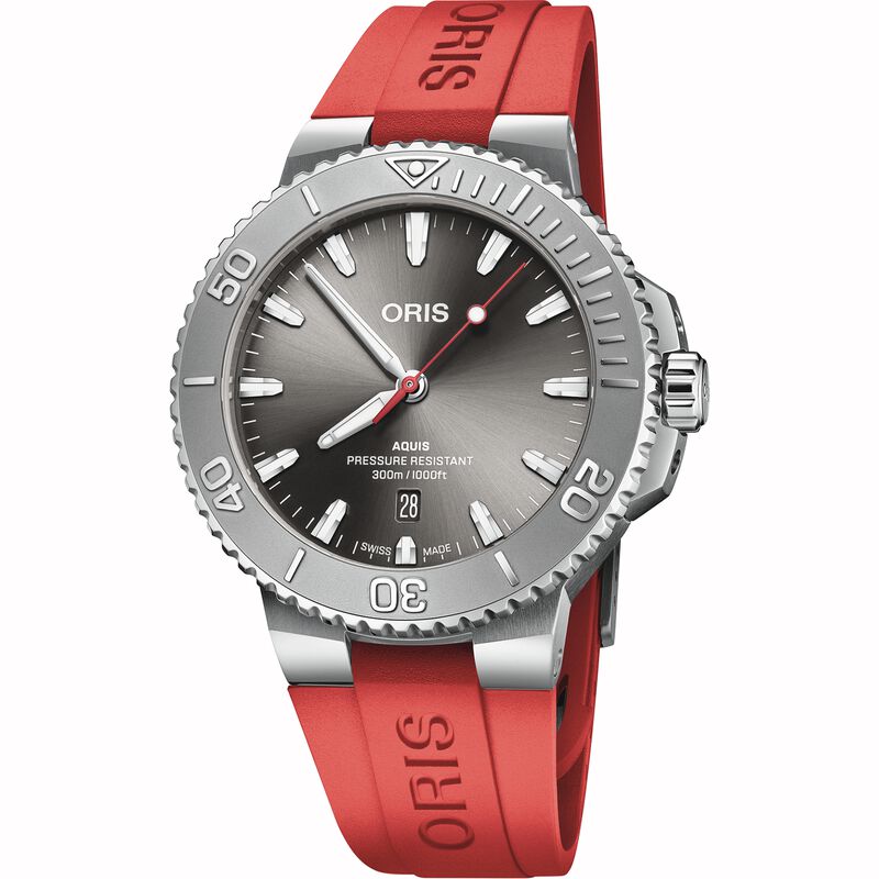 Oris Aquis Date Relief Gray Dial Watch, 43.5mm image number 0