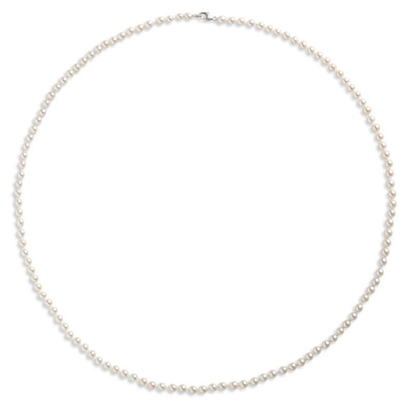 17-inch Cultured Pearl Strand, Sterling Silver image number 0