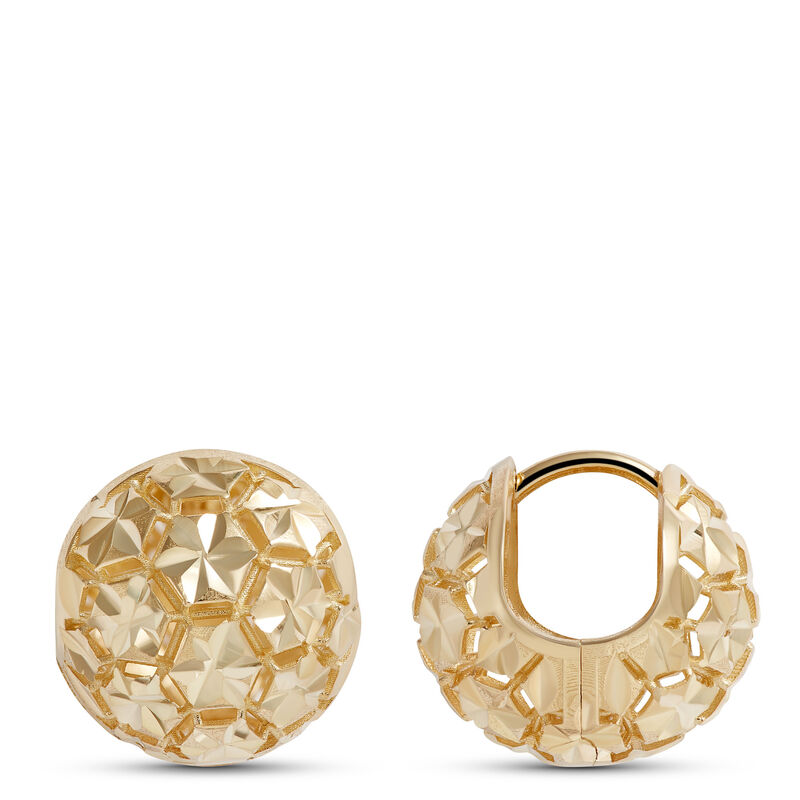Toscano Ball Hoop Earrings, 14K Yellow Gold image number 0