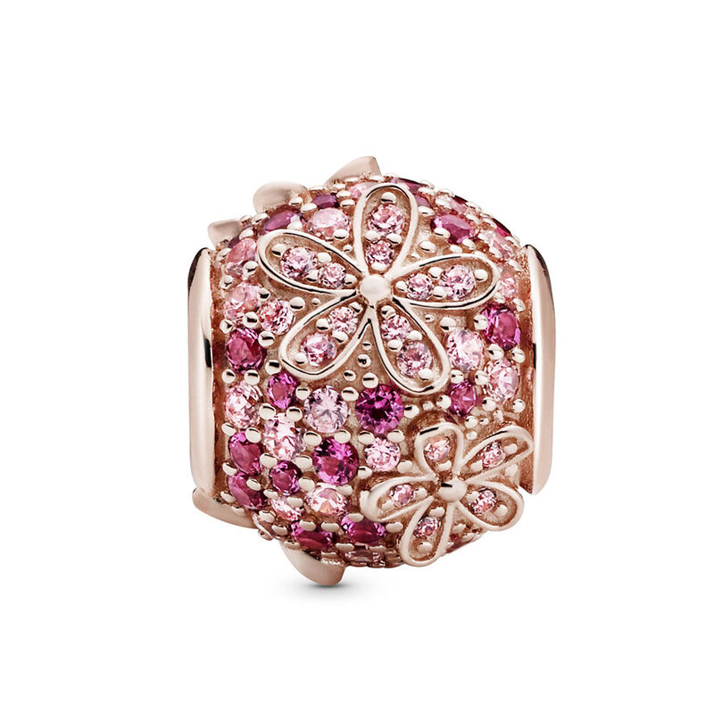 Pandora Pink Pavé Crystal Daisy Flower Charm image number 1