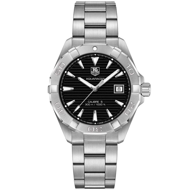 TAG Heuer Aquaracer Calibre 5 Automatic Mens Black Steel Watch image number 0