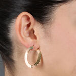 Toscano Front to Back Diamond Cut Oval Hoops 14K