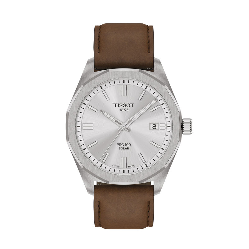 TISSOT PRC 100 Silver Tone Dial Watch, 39mm image number 0