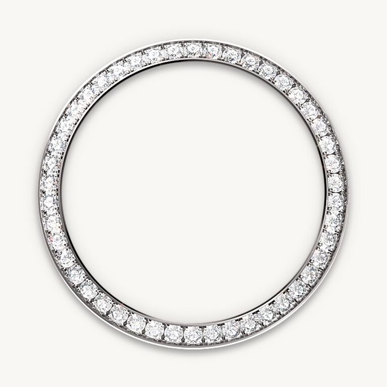 rolex datejust in white rolesor - combination of oystersteel and white gold, m278384rbr-0008 - diamond-set bezel - ben bridge
