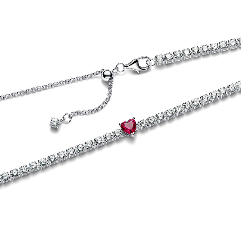 Pandora Halo Heart Choker image number 1