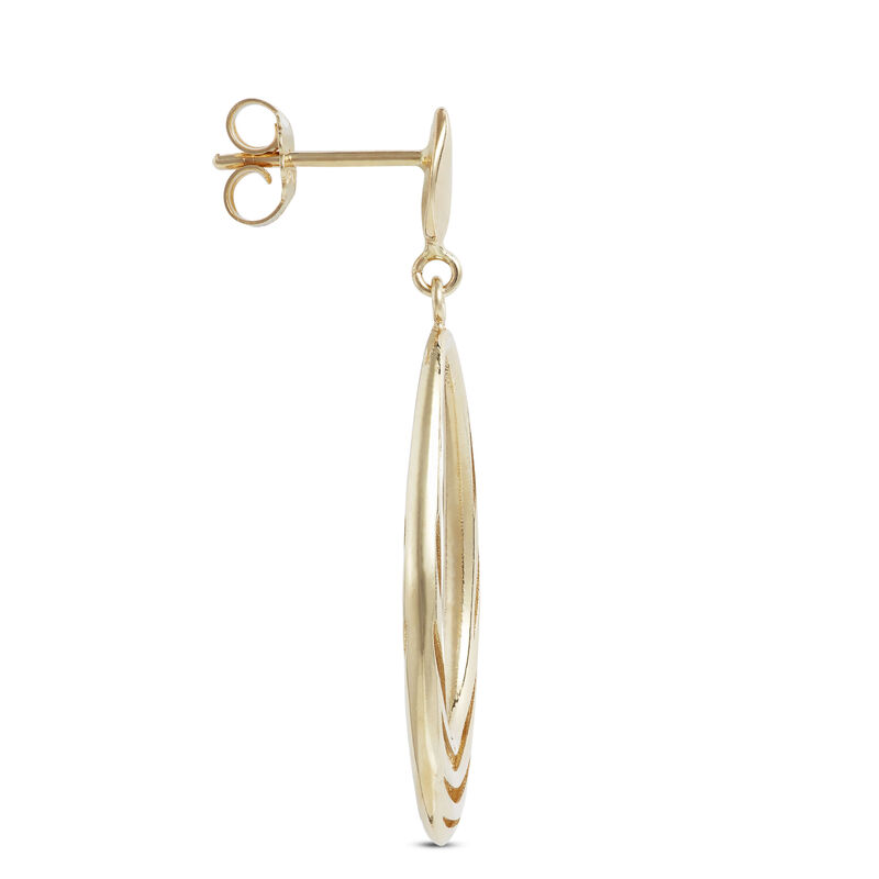 Toscano Oval Drop Earrings, 14K Yellow Gold image number 1