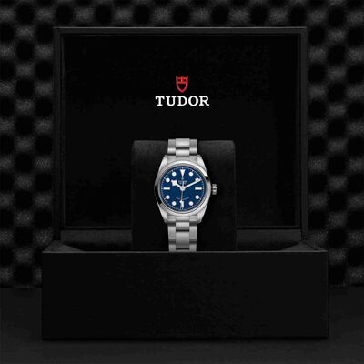 TUDOR Black Bay 32 Watch Steel Case Blue Dial Steel Bracelet, 32mm