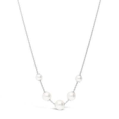 Mikimoto Akoya Cultured Pearl Stations Necklace 18K