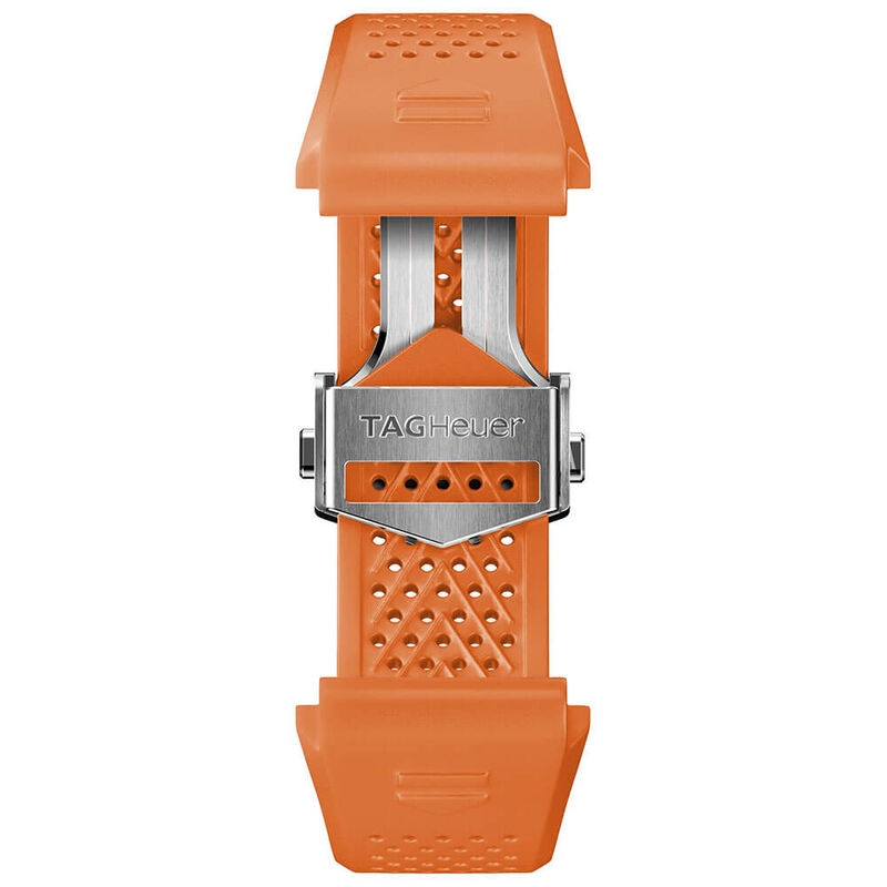 TAG Heuer Connected Calibre E4 45mm Orange Rubber Watch Strap image number 1