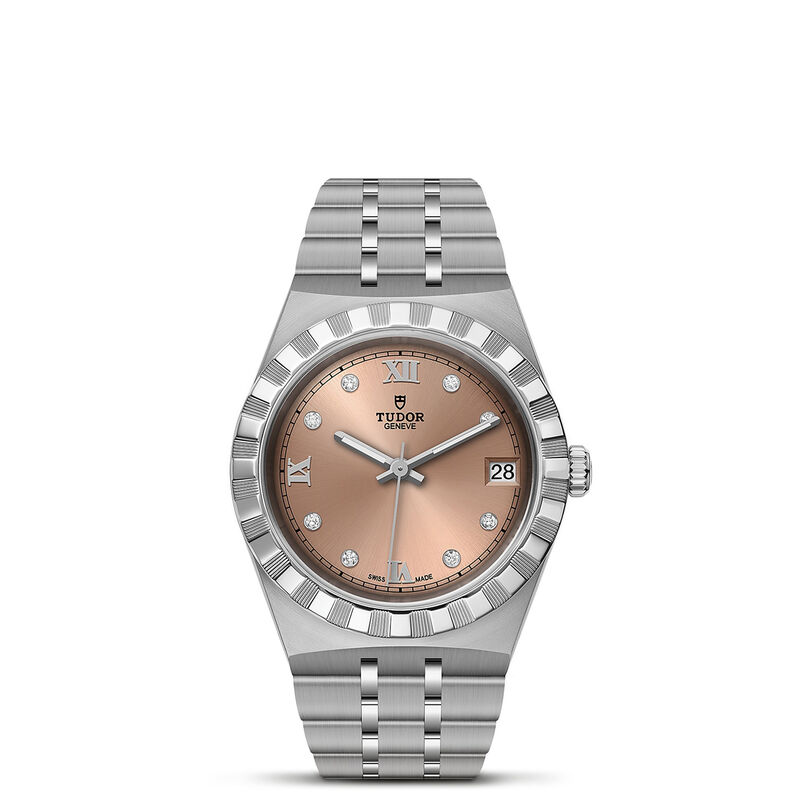 TUDOR Royal Watch Salmon Diamond Set Dial, 34mm image number 0