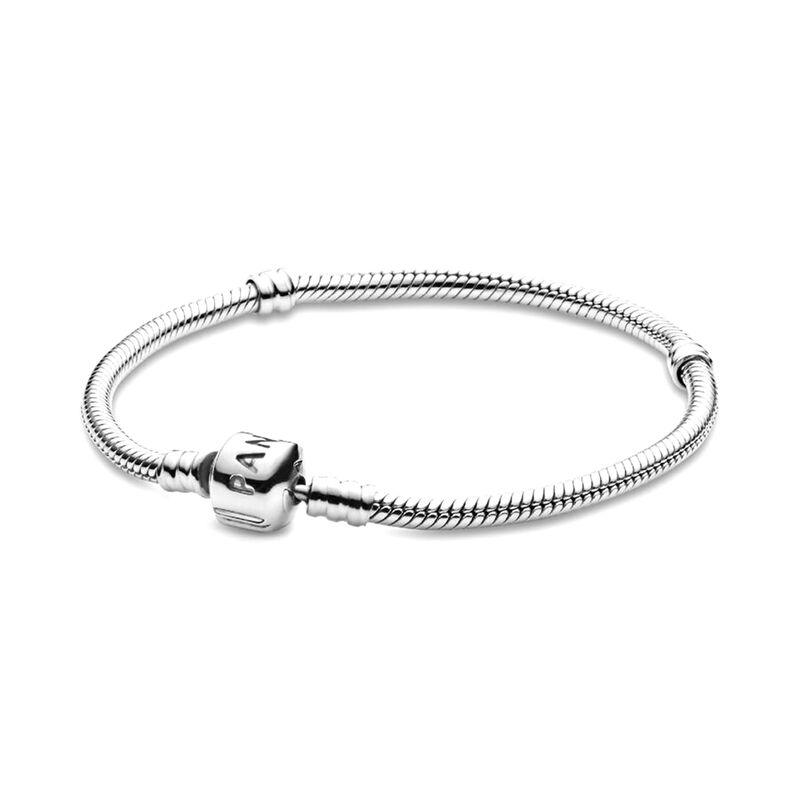 Pandora Moments Barrel Clasp Snake Chain Bracelet Sterling silver image number 0