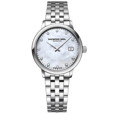 Raymond Weil Toccatta Mother of Pearl Dial Diamond Index Watch, 29mm