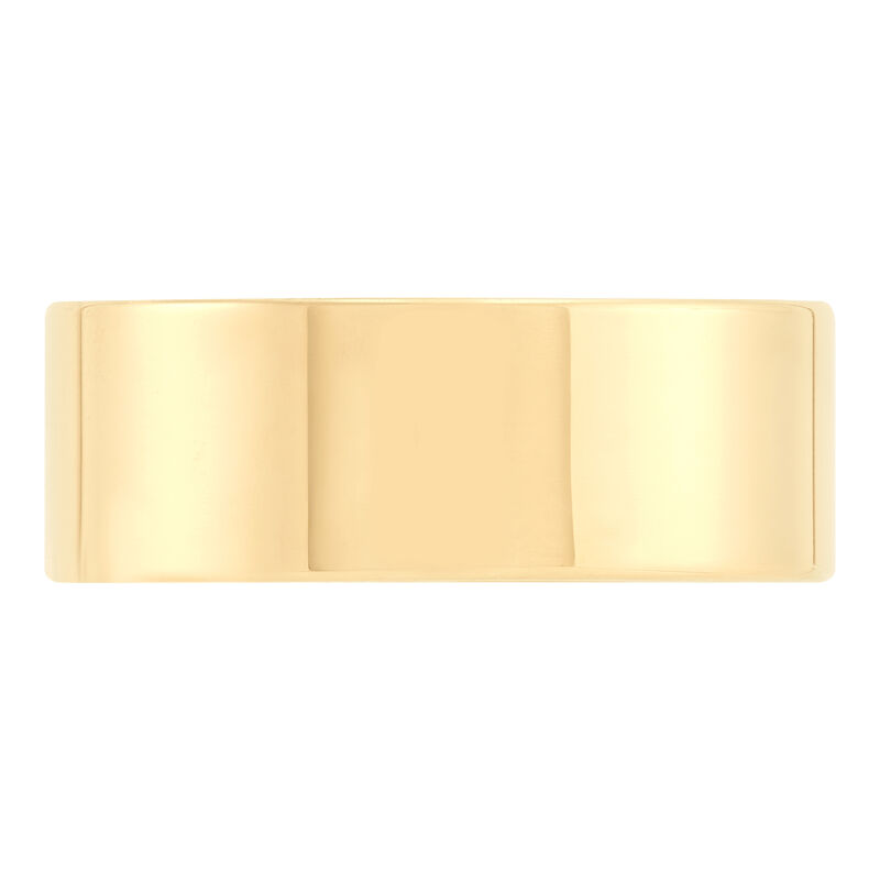 Yellow Gold Polished Pipe Comfort Fit 8mm Band 18K image number 2