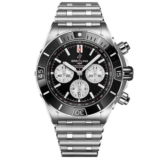 Breitling Super Chronomat B01 44 Black Steel Watch, 44mm