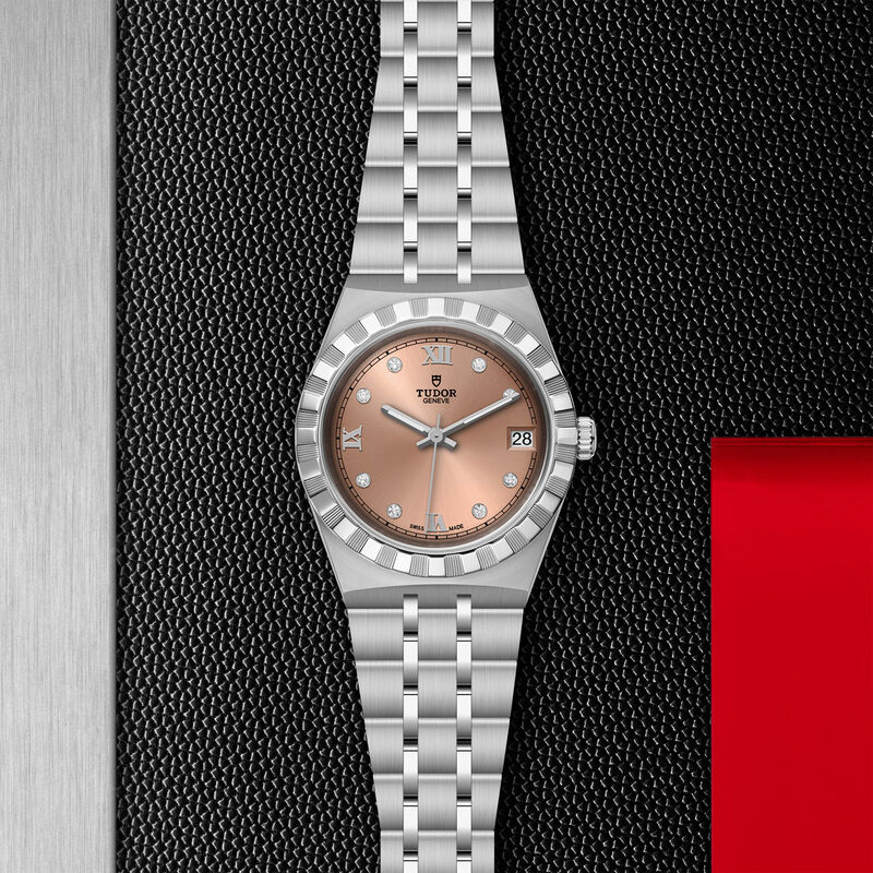 TUDOR Royal Watch Salmon Diamond Set Dial, 34mm image number 2