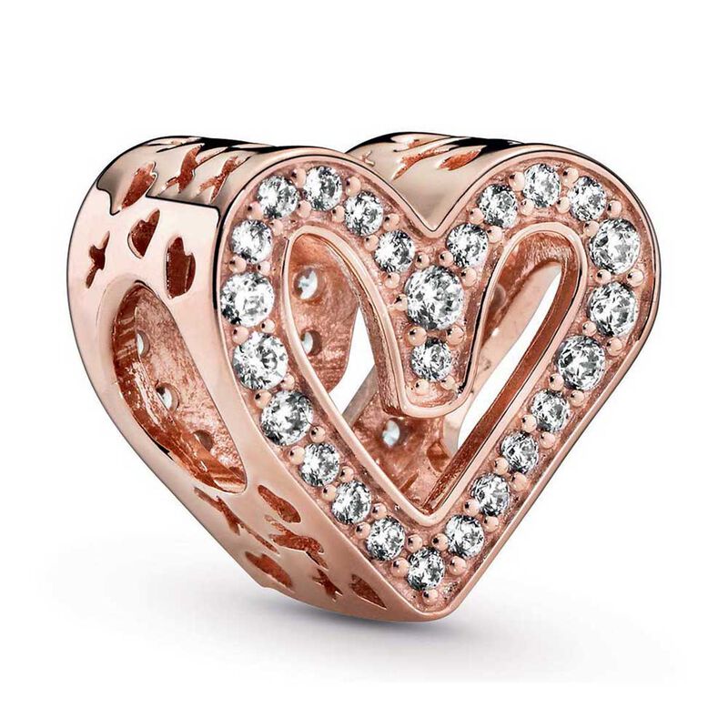 Pandora Sparkling Freehand CZ Heart Charm image number 1