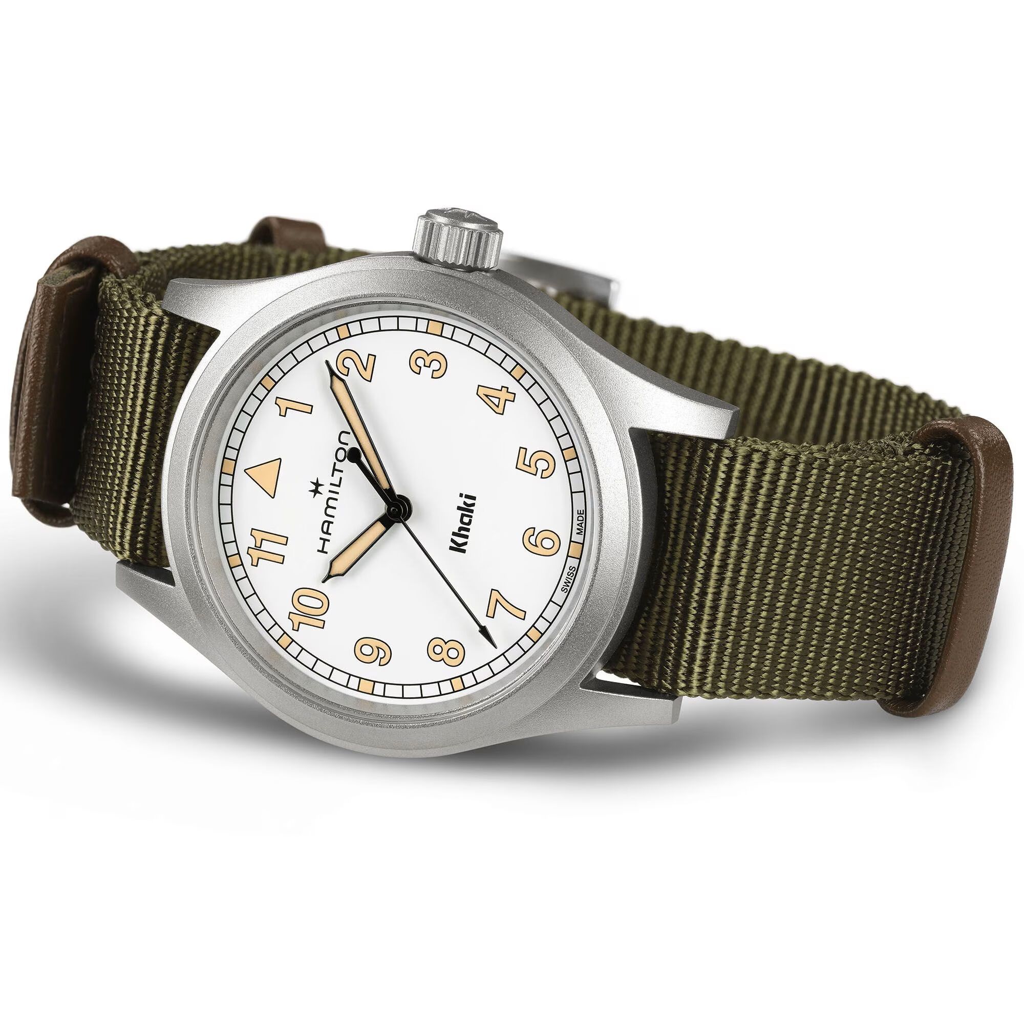 Hamilton Khaki Field Quartz Watch White Dial, 38mm