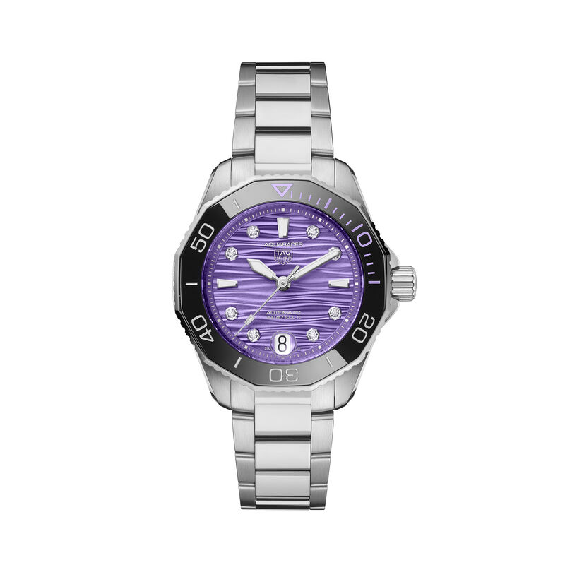 TAG Heuer Aquaracer Professional 300 Purple Dial Watch, 36mm image number 0