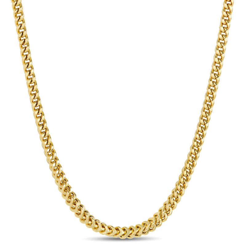 Toscano 24-Inch Four-Sided Franco Chain, 14K Yellow Gold image number 0