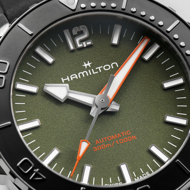 Hamilton Khaki Navy Frogman Auto Green Dial Watch, 41mm image number 3