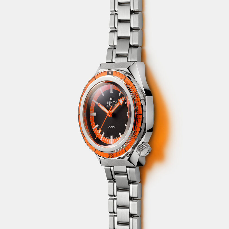Zenith Defy Revival Black and Orange Dial Watch, 37mm image number 1