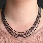 Lisa Bridge Multi-Row Hematite & Spinel Bead Necklace