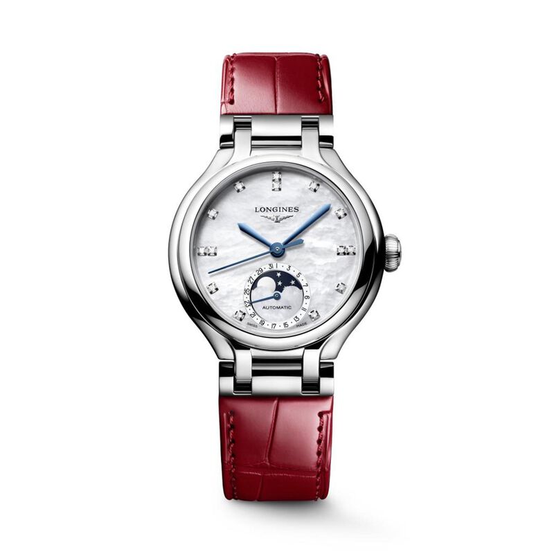 Longines Primaluna Moonphase White Dial Watch, 34mm image number 0