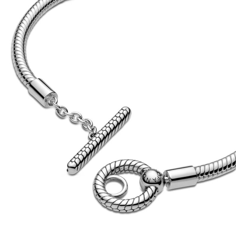 Pandora Moments T-Bar Snake Chain Bracelet image number 3