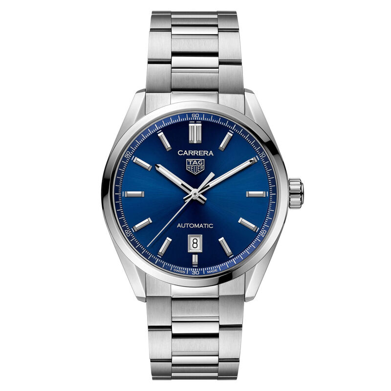 TAG Heuer Carrera Calibre 5 Auto Blue Steel Watch, 39mm image number 0