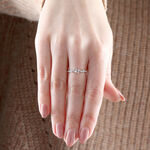 Scattered Baguette & Round Diamond Band 14K