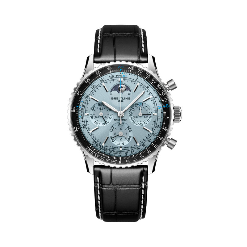 Breitling Navitimer B19 Chronograph Perpetual Calendar Ice-Blue Dial Watch, 43mm image number 0