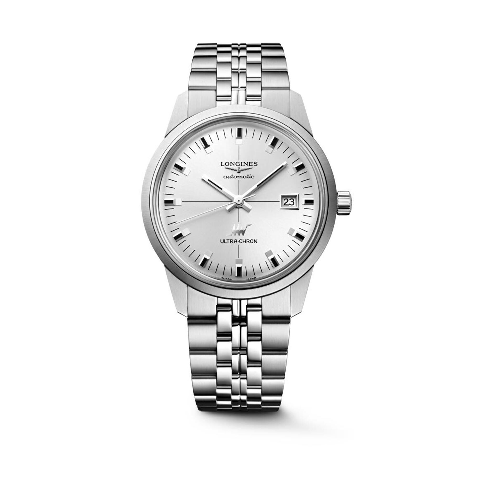 腕時計(アナログ) Longines ultra chron Longines Ultra-Chron Classic Silver Dial Watch, 40mm