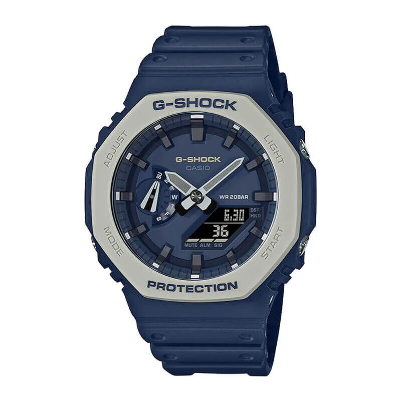 G-Shock Earth Tone Blue Octagon Bezel Watch, 48.5mm image number 0