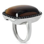 Lisa Bridge Tiger's Eye & Black Sapphire Ring