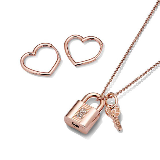 Pandora Padlock and Heart Jewelry Gift Set