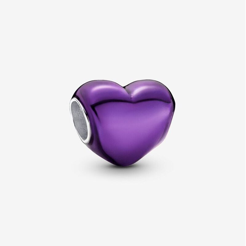 Pandora Metallic Purple Heart Charm image number 0