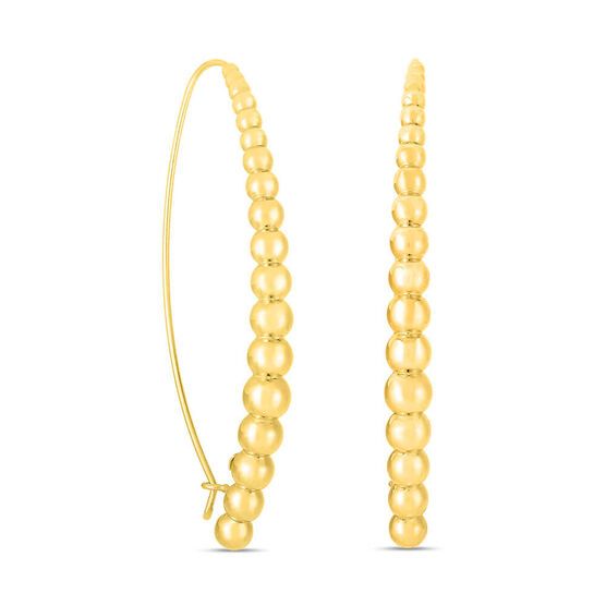 Roberto Coin Oro Classic Graduated Bead Threader Earrings 18K
