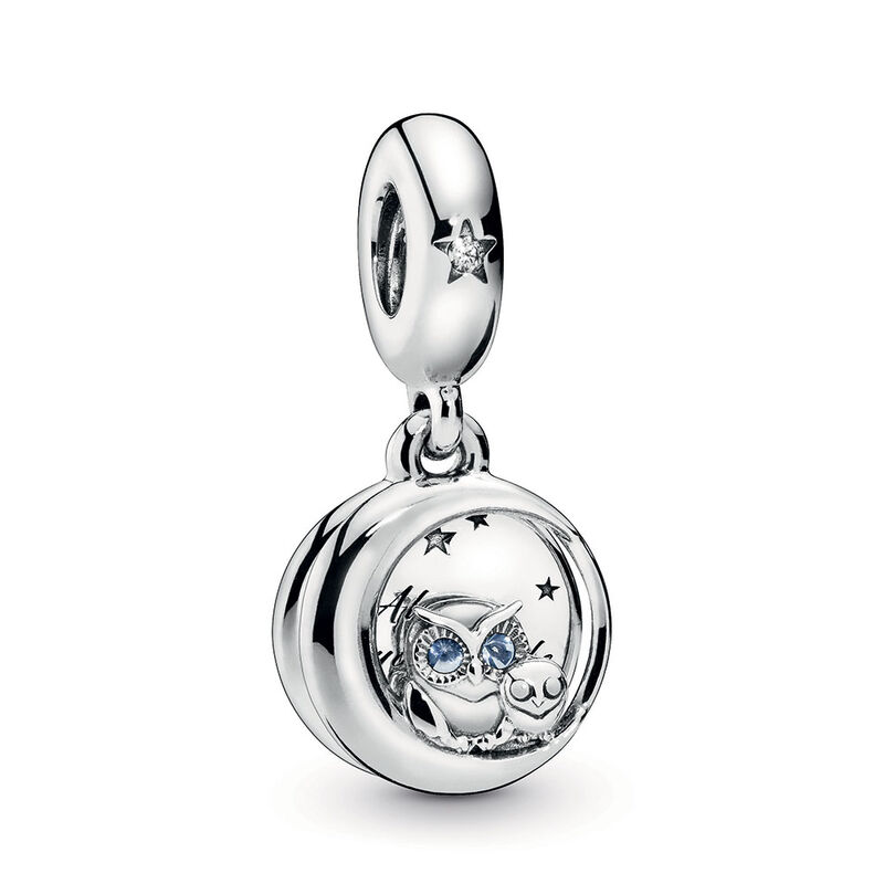 Pandora Wonderland Always by Your Side Owl Crystal & CZ Dangle Charm image number 1