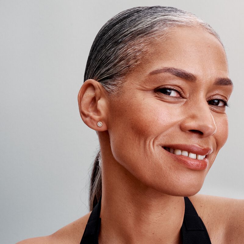 Pandora Round Pavé Halo Stud Earrings image number 1