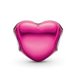 Pandora Metallic Pink Enamel Heart Charm