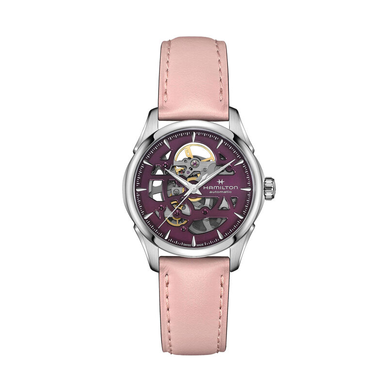Hamilton Jazzmaster Skeleton Lady Auto Purple Dial Watch, 36mm image number 0