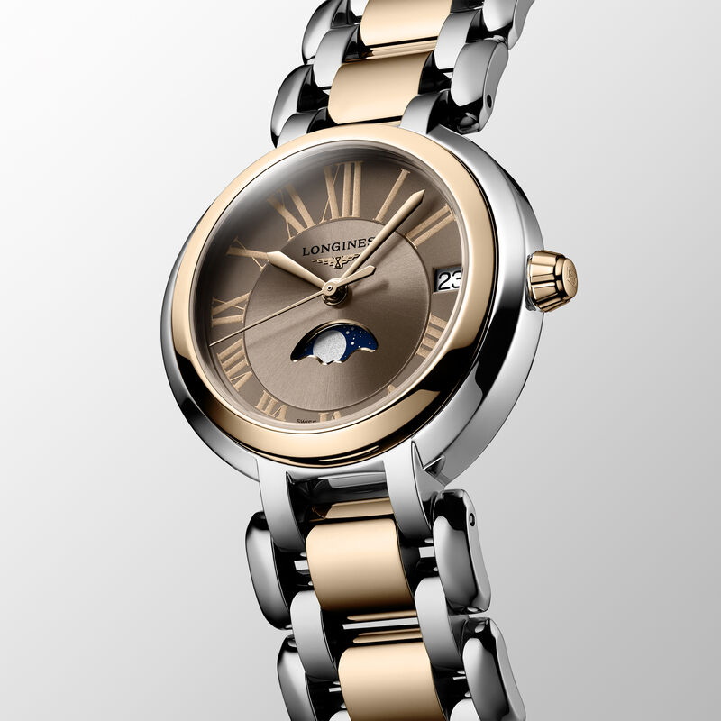 Longines Primaluna Moonphase Taupe Dial Watch, 30.5mm image number 1